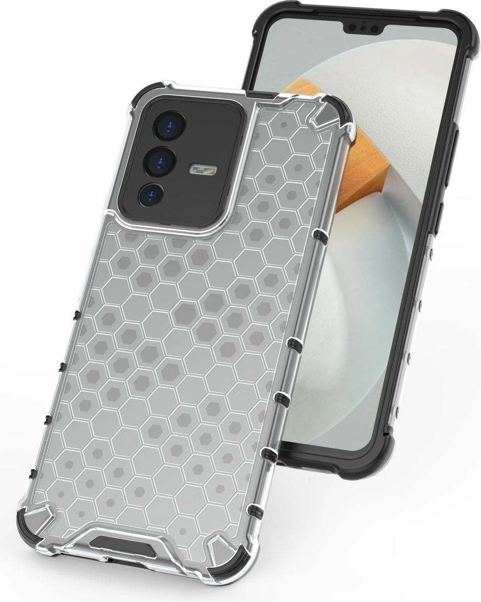 Mbështjellës Hurtel honeycomb për Vivo V23 5G, i zi