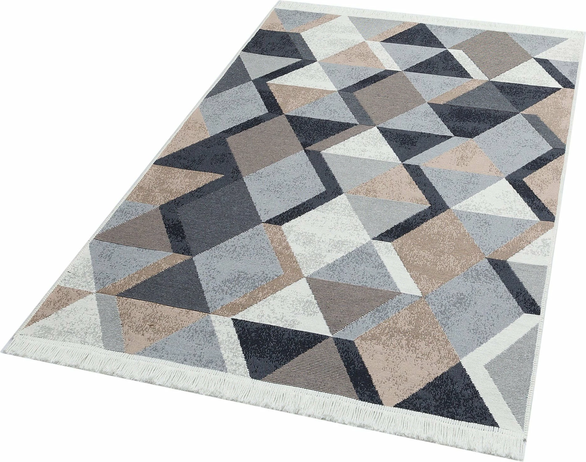 Qilim Conceptum Hypnose, 80x150cm, bezhë, e zezë, e bardhë