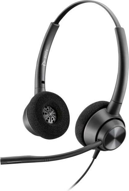 Kufje me mikrofon, HP Poly, EncorePro 320 (767G0AA), stereo, USB-A, kabllo 2–7 m, e zezë