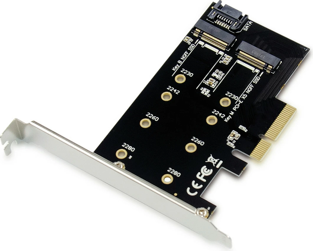 Kartë zgjerimi PCIe Conceptronic M.2 4xPCIe3.0, adapter për SSD M.2 SATA/NVMe, e zezë