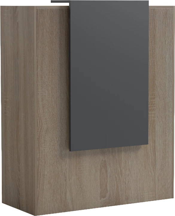 Banak pritjeje Zowel me LED, ngjyrë sonoma-antracit, 90x40x110cm