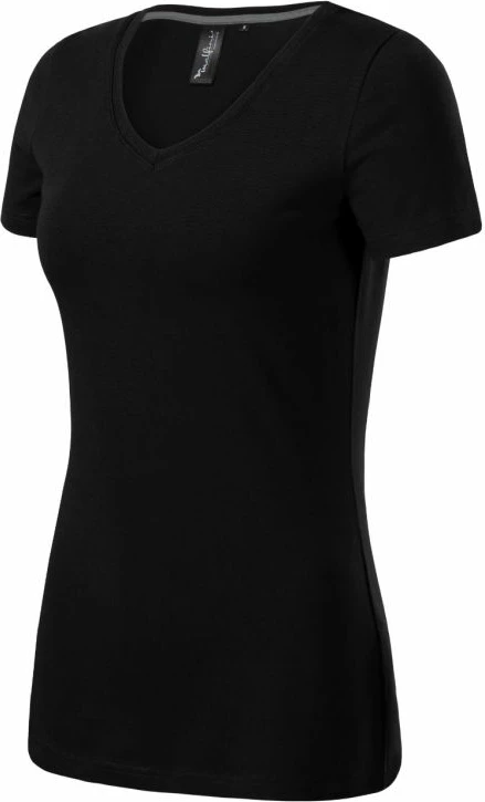 Maicë me qafe V për femra Malfini, e zezë