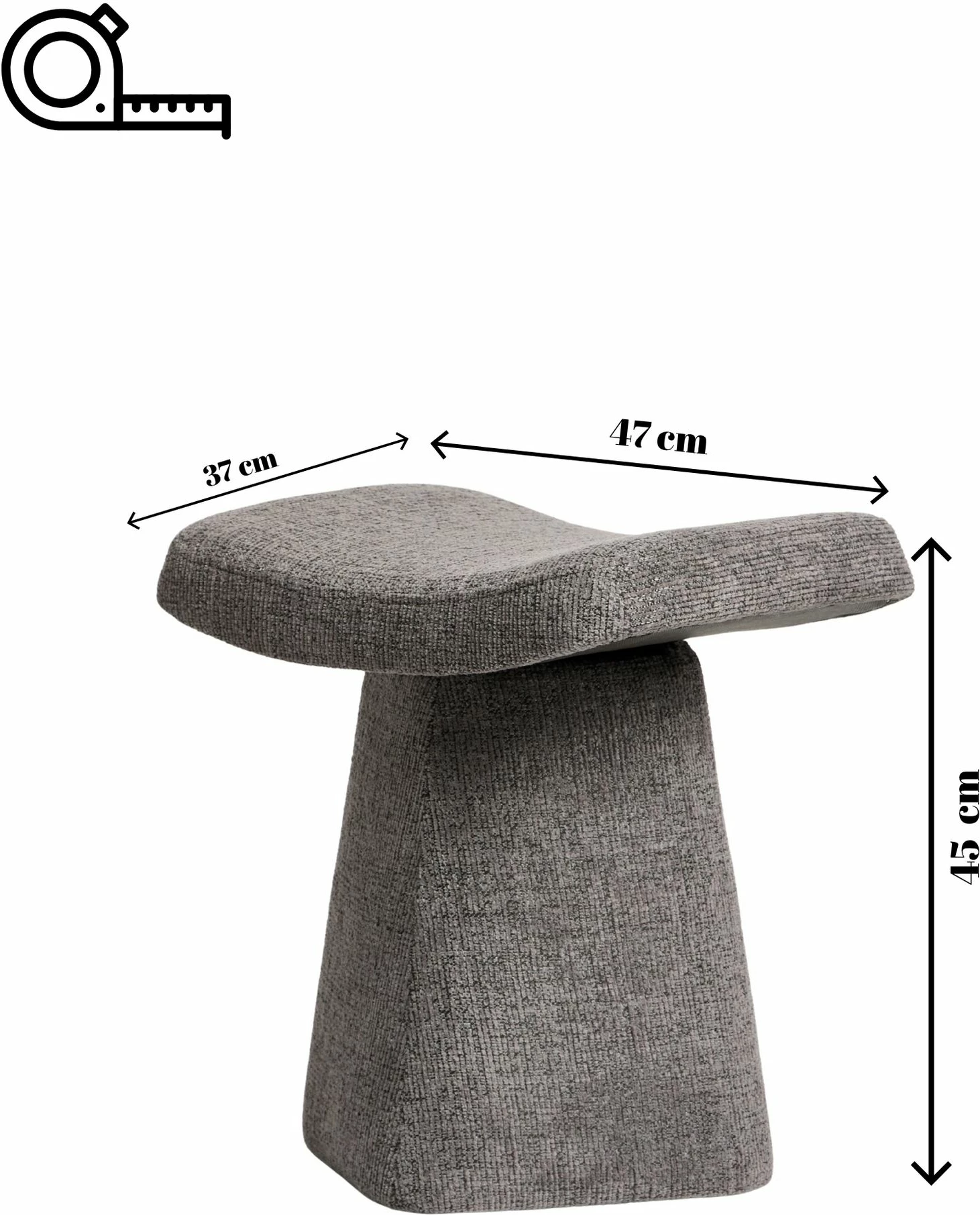 Tufet Asberg, ngjyrë antracit, Atelier del Sofa