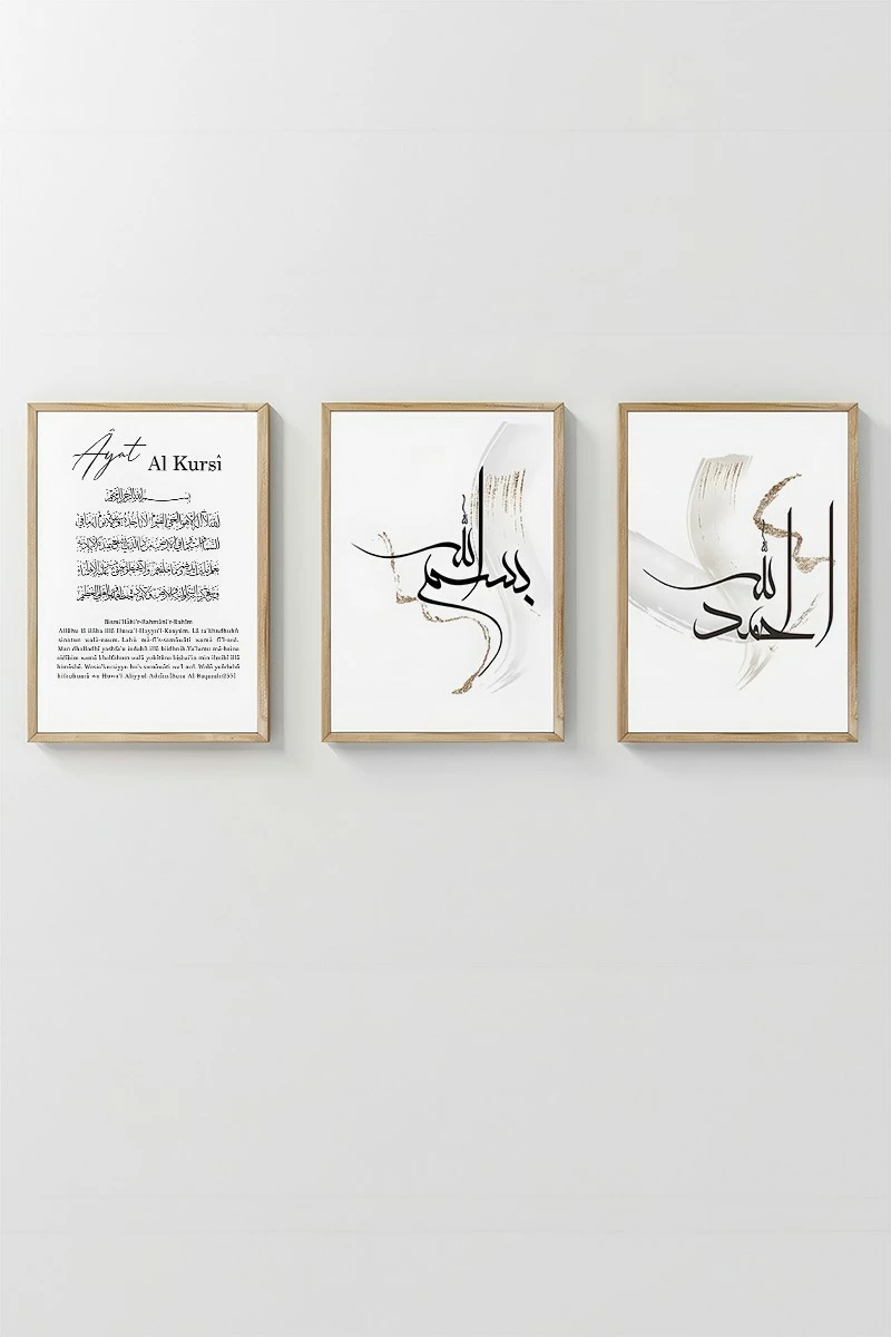 Pikturë dekorative me kornizë (3 copë), Wallity, Artsycllct3