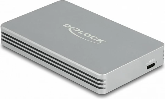 Kasë për SSD DeLOCK USB4 40Gbps, M.2 NVMe 2280, USB-C, Silver