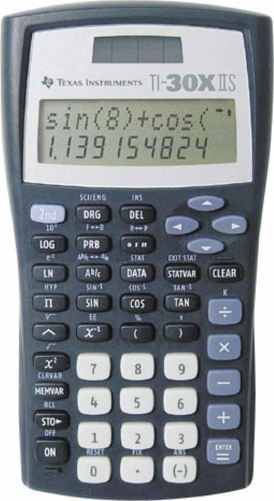 Kalkulator shkencor Texas Instruments TI-30X IIS Solar, ekran 2-rreshtor, bateri/solar, ngjyrë e zezë