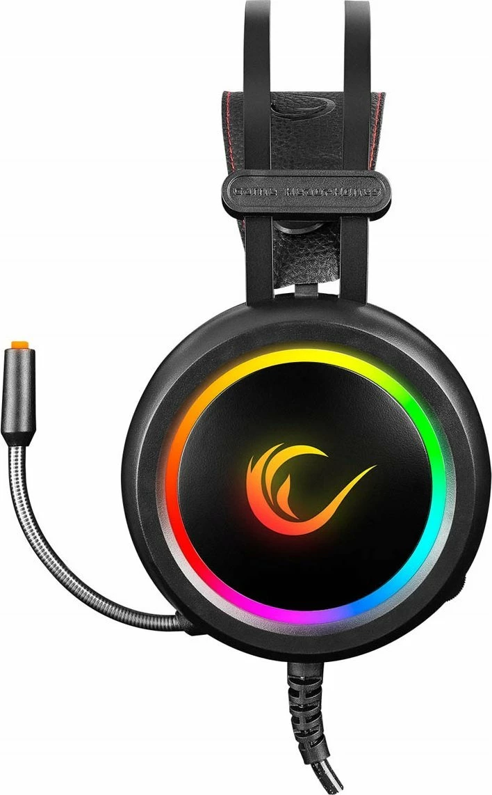 Kufje gaming Rampage Stormy 7.1, USB, me mikrofon, RGB, kabllo 2 m, të zeza