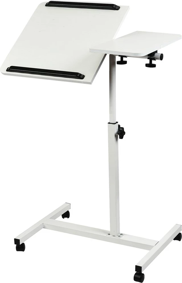 Tavolinë mobile Maclean MC-121 W, për laptop, rregullim lartësie 59-89cm, e bardhë