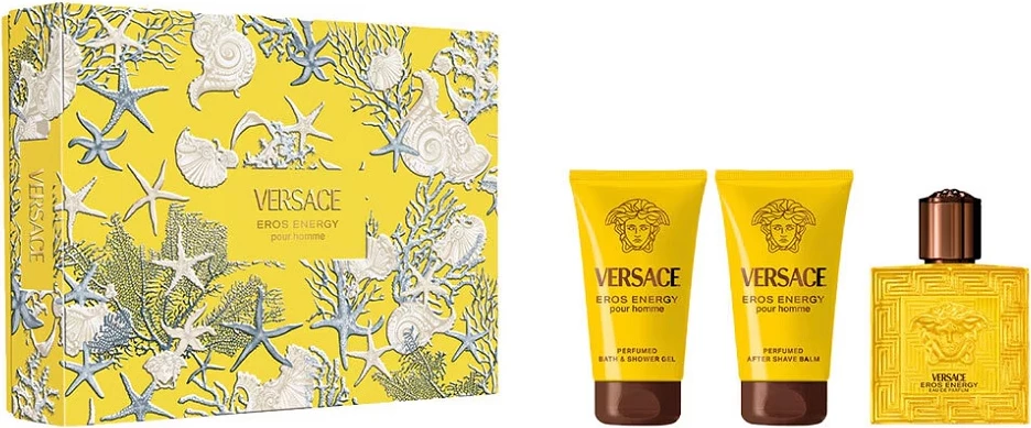 Set Eau de Parfum për meshkuj Versace Eros Energy, 50ml + 50ml + 50ml