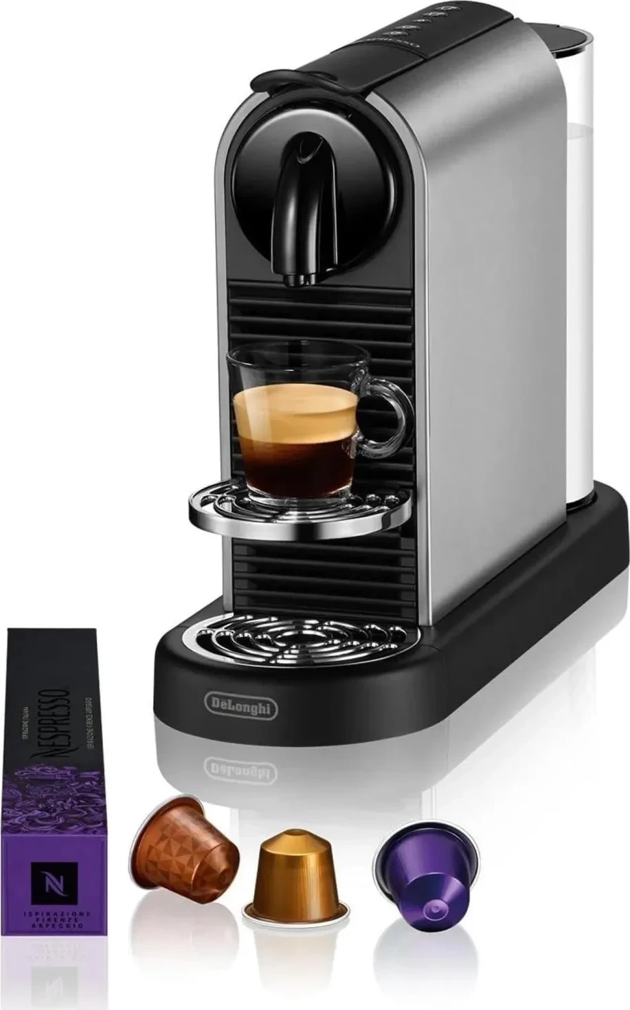 Aparat kafeje me kapsula De'Longhi Nespresso Citiz Platinum EN220.M, 19 bar, 1260W, 1L, tytan