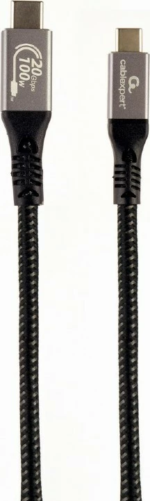 Kabllo USB-C Gembird CCBP-USB3-CMCM100-1.5M, 1.5m, 100W, 20Gbps, e zezë