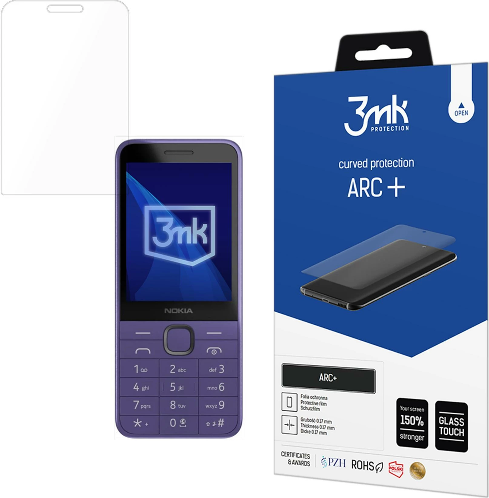 Film mbrojtës 3mk ARC+ për Nokia 235 4G / 215 4G
