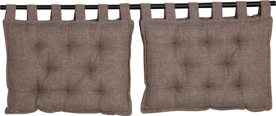 Set jastëkësh për shpinë krevati, 2 copë, ngjyrë gri-kafe, 70x10x50