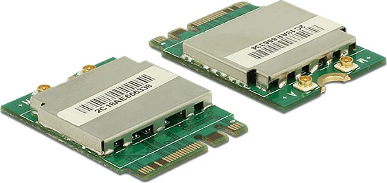 Modul Wi‑Fi/Bluetooth DeLOCK 95254, M.2 Key A/E, Wi‑Fi 5 433.3 Mbit/s, Bluetooth 4.0, gjelbër/argjendtë