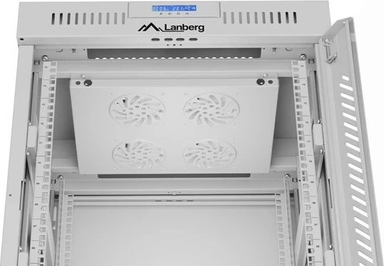 Kasë rack LANBERG Szafy RACK 19 inch 15U 600x600mm, xhami, gri