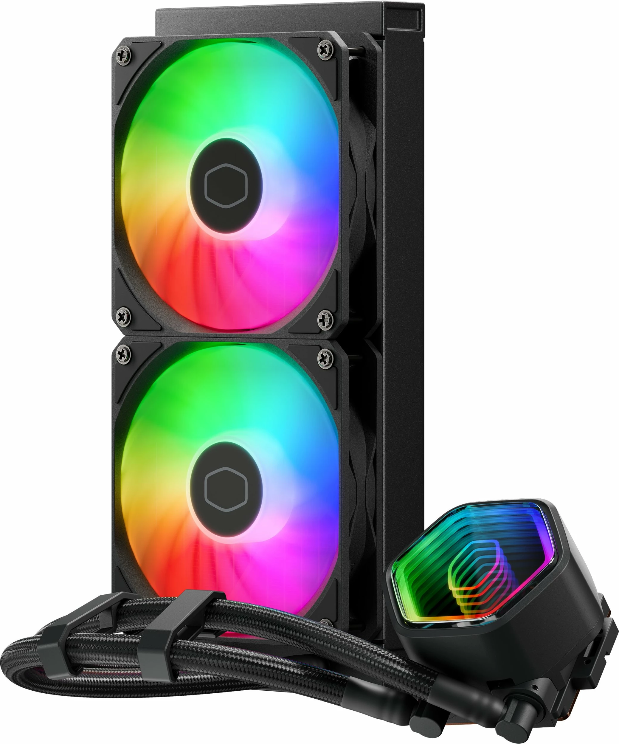 Ftohës me ujë Cooler Master MasterLiquid 240 Core II ARGB MLW-D24M-A18PA-R1, 240mm, 2x120mm, e zezë
