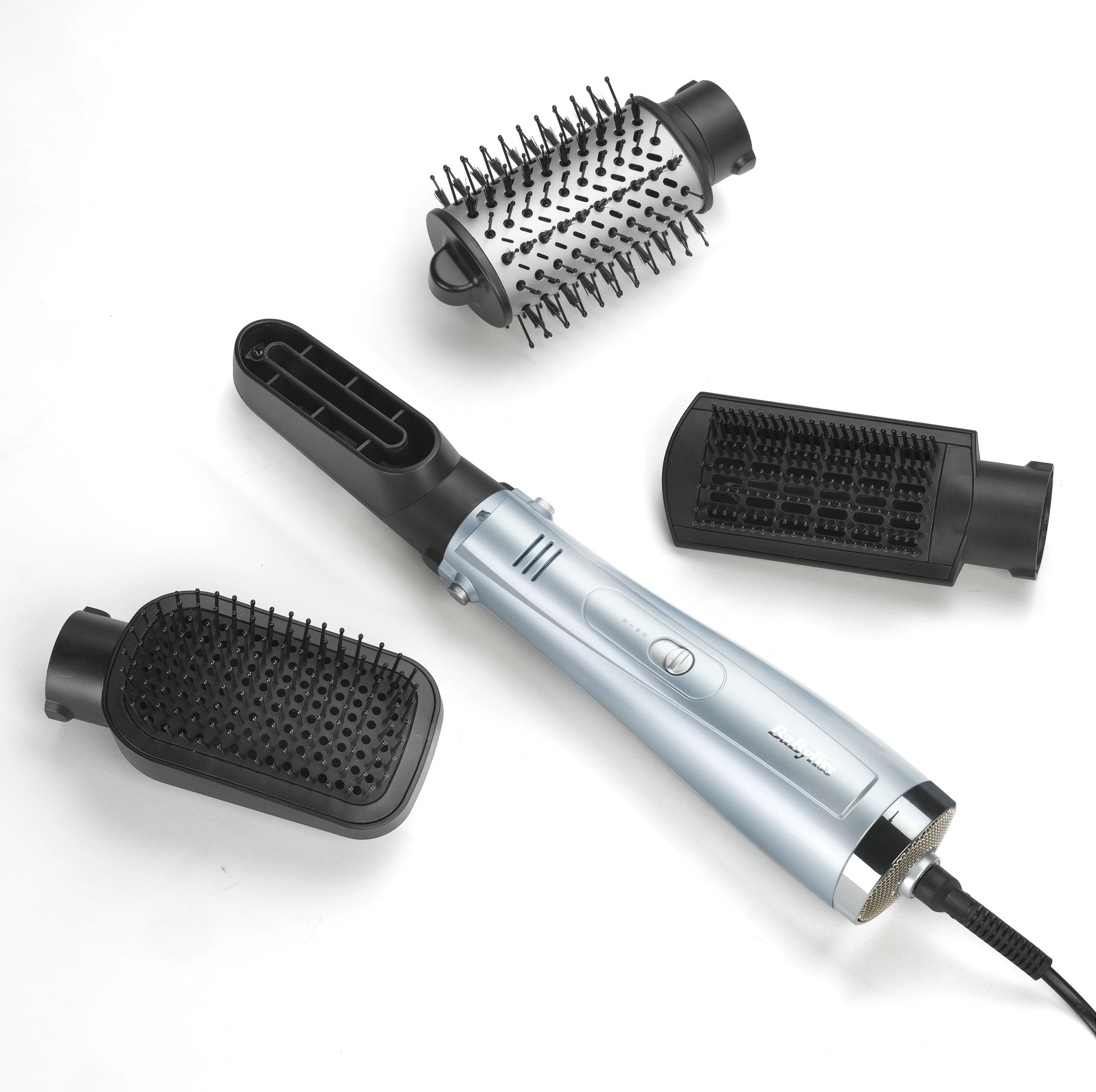 Furçë e nxehtë BaByliss Hydro-Fusion Smooth & Shape, Gri, Argjendtë
