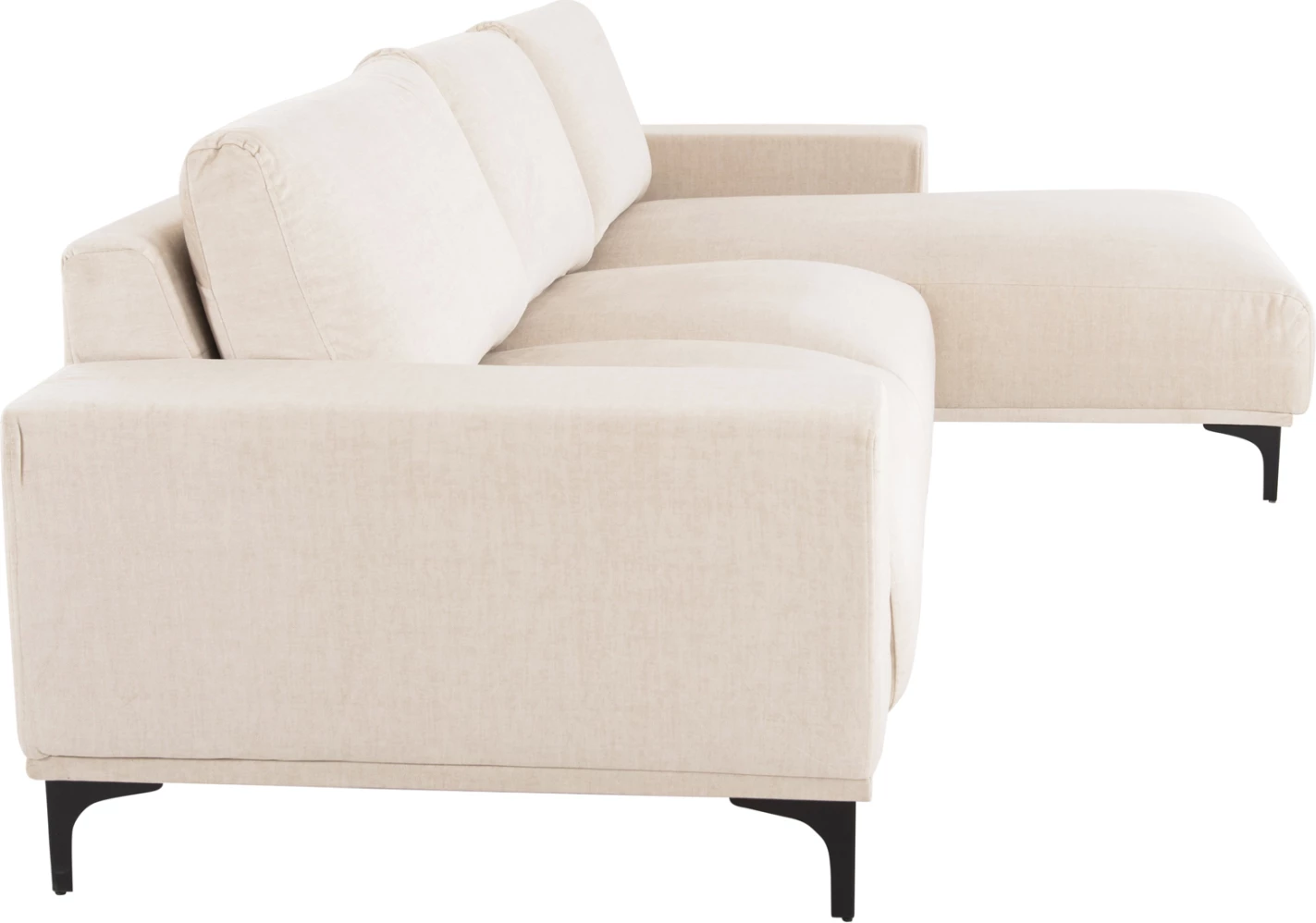 Divan qoshe (djathtas) NOA FH3278.01R pëlhurë ecru 288x90-157x67-80H cm
