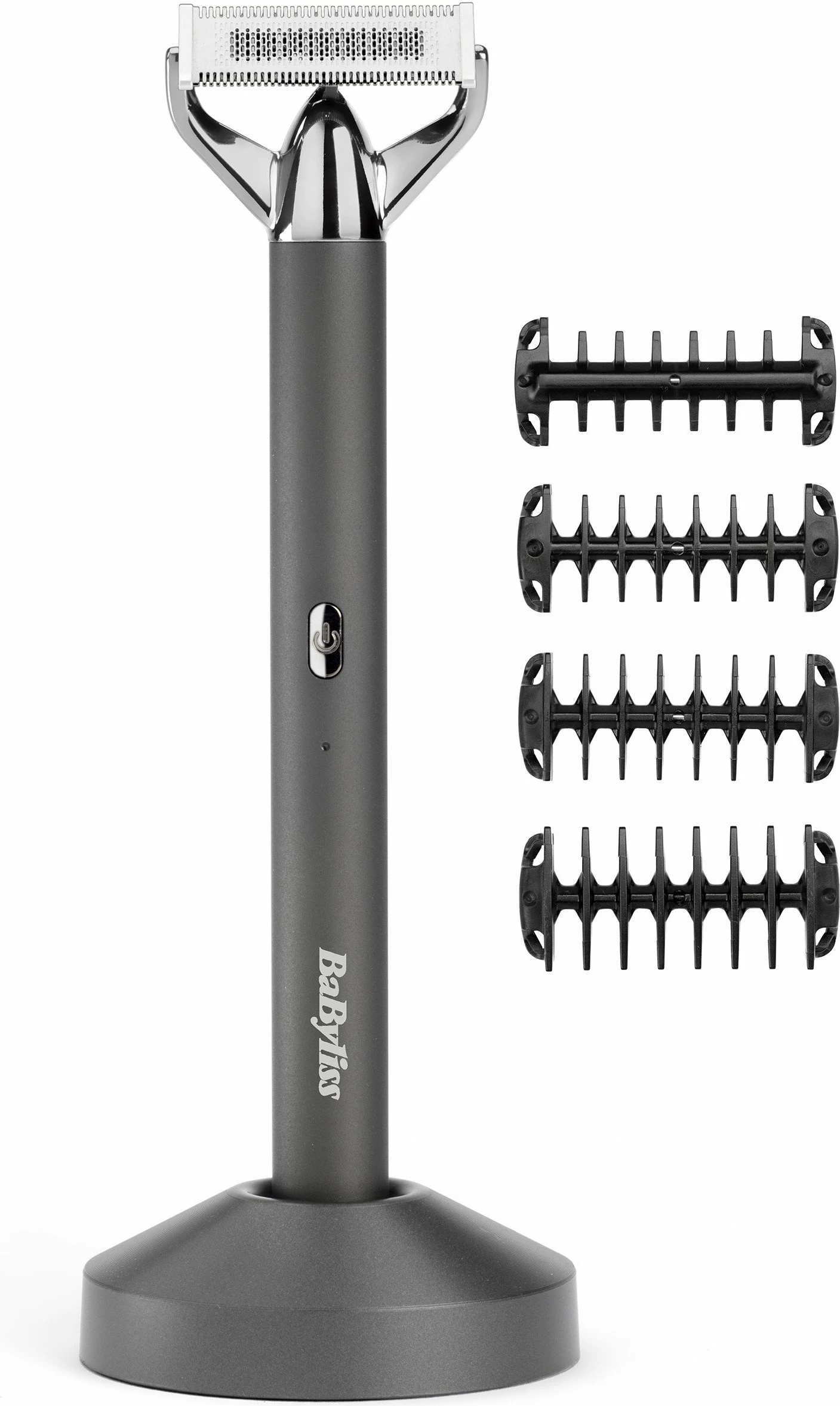 Trimmer për mjekër BaByliss Super-X Metal OT996E, 0.2-5 mm, i papërshkueshëm nga uji IPX7, gri, set me krehëra dhe bazë