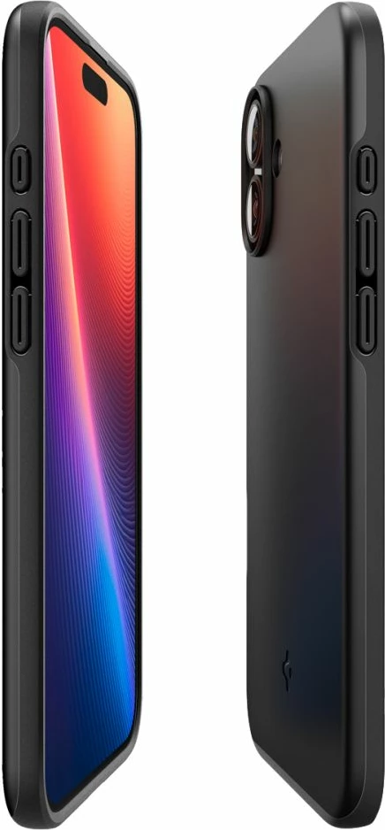 Mbështjellës Spigen Thin Fit MagSafe për iPhone 16 Plus, 1.55mm, TPU + polikarbonat, i zi, 1 copë