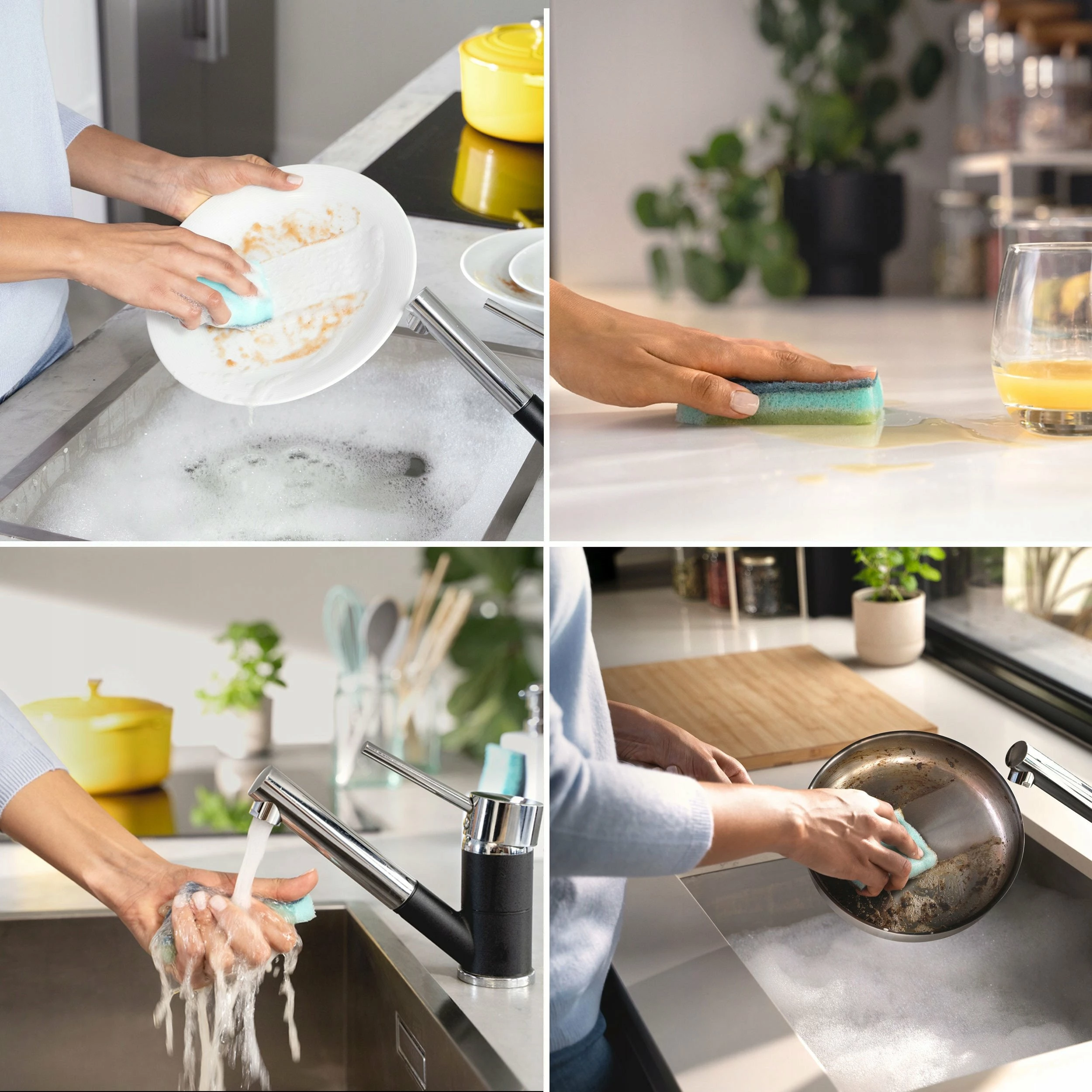 Sfungjer kuzhine Vileda Pro Clean me enzima, super-absorbues, 2 copë