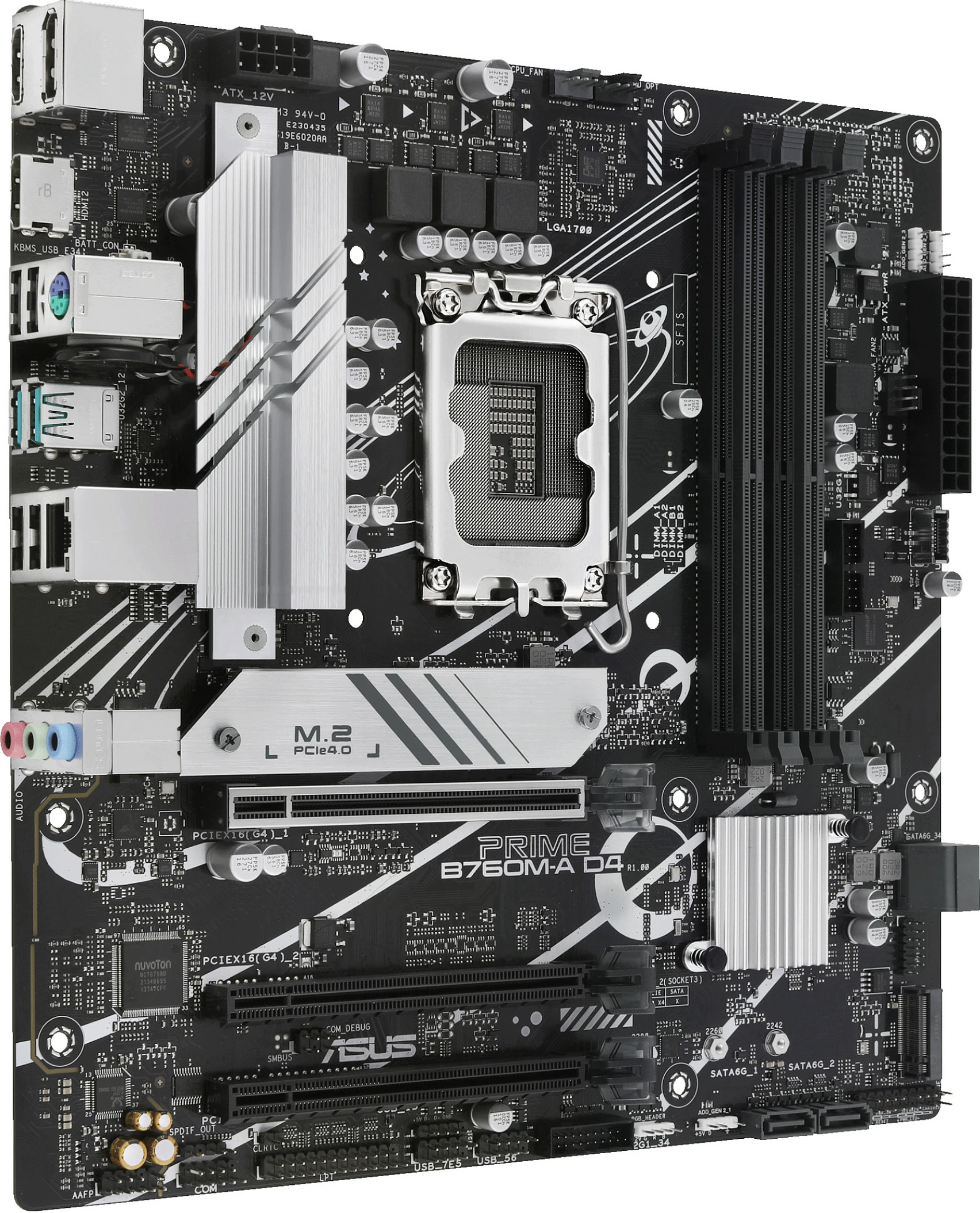 Pllakë amë ASUS PRIME B760M-A D4-CSM, Intel, LGA 1700, DDR4-SDRAM, 128 GB