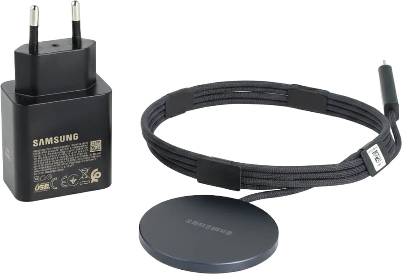 Karikues wireless Samsung EP-P2900TBE Qi2 25W + adapter 45W, kabllo 1.5m, gri (set)