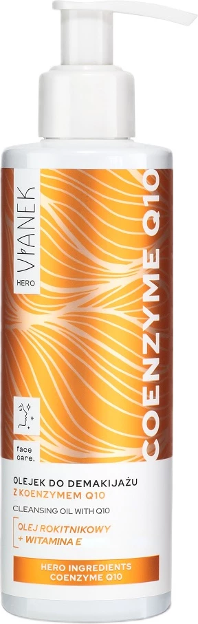 Vaj pastrues për femra VIANEK Hero Cleansing Oil me Koenzimë Q10, 195ml
