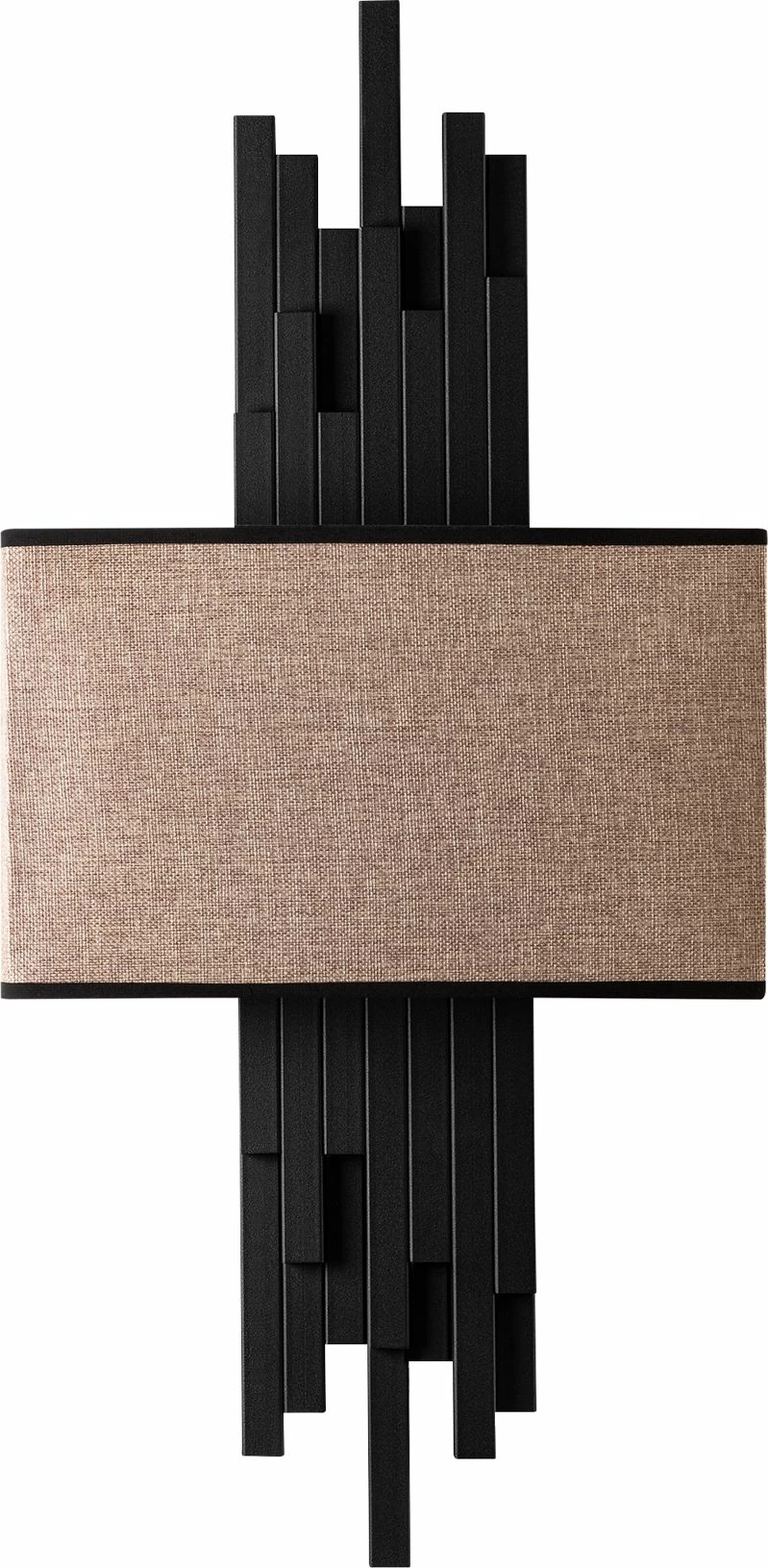 Llambë muri Opviq, Axıs - 15102, metal dhe pëlhurë, e zezë dhe kafe e çelët, 35x75x10 cm