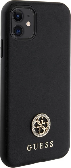 Mbështjellës Guess 4G Strass Metal Logo për iPhone 11 / XR 6.1", i zi
