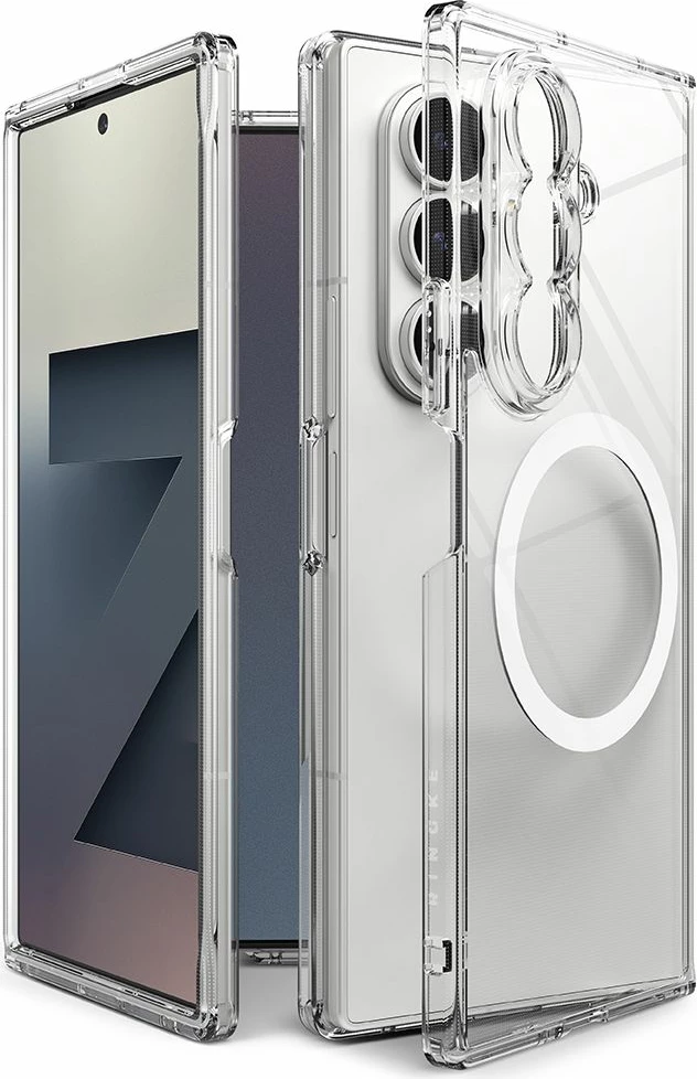 Mbështjellës Ringke Fusion Magnetic MagSafe për Samsung Galaxy Z Fold 7, transparent, 1 copë