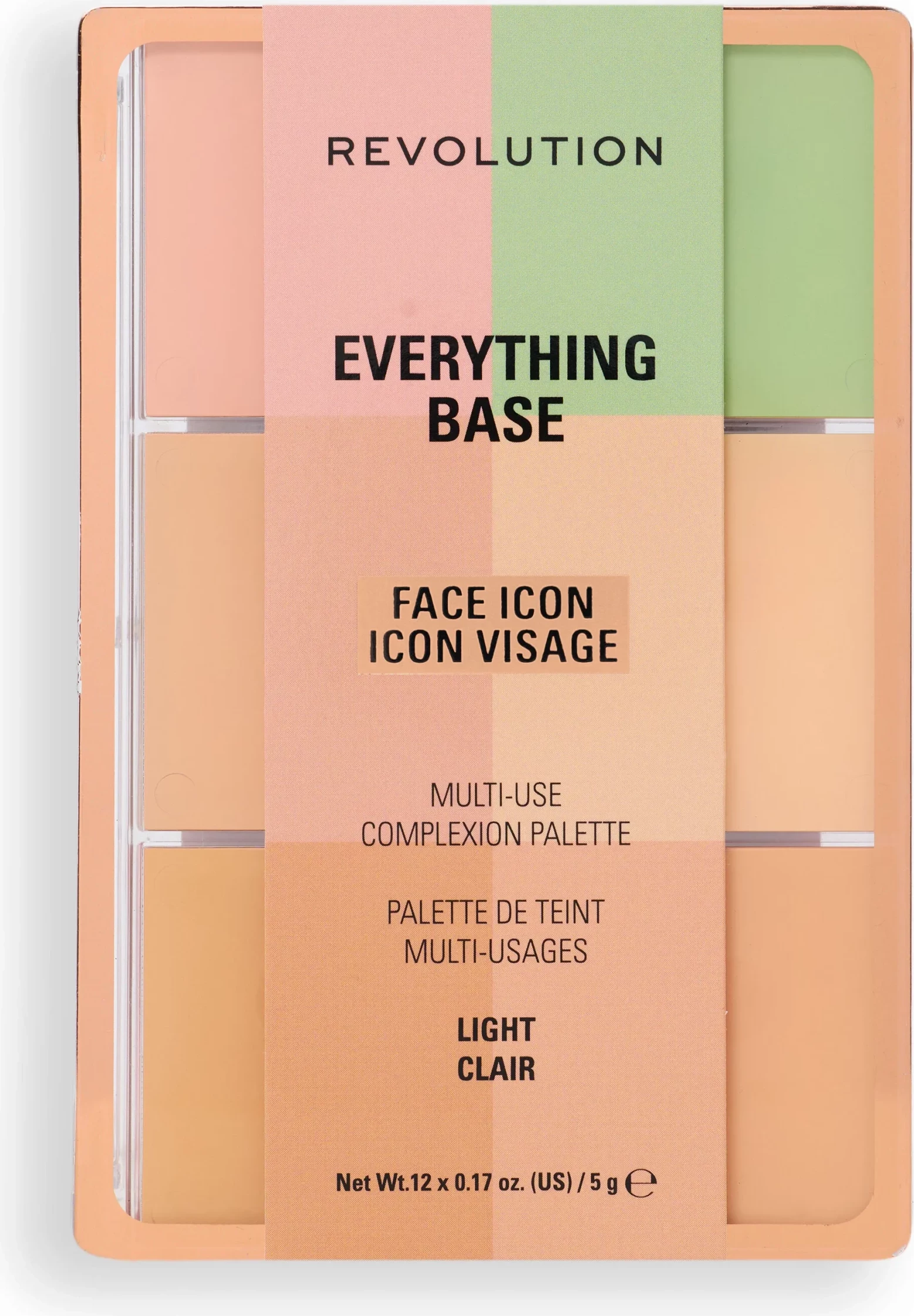 Revolution Everything Base Face Icon Complexion Palette Light