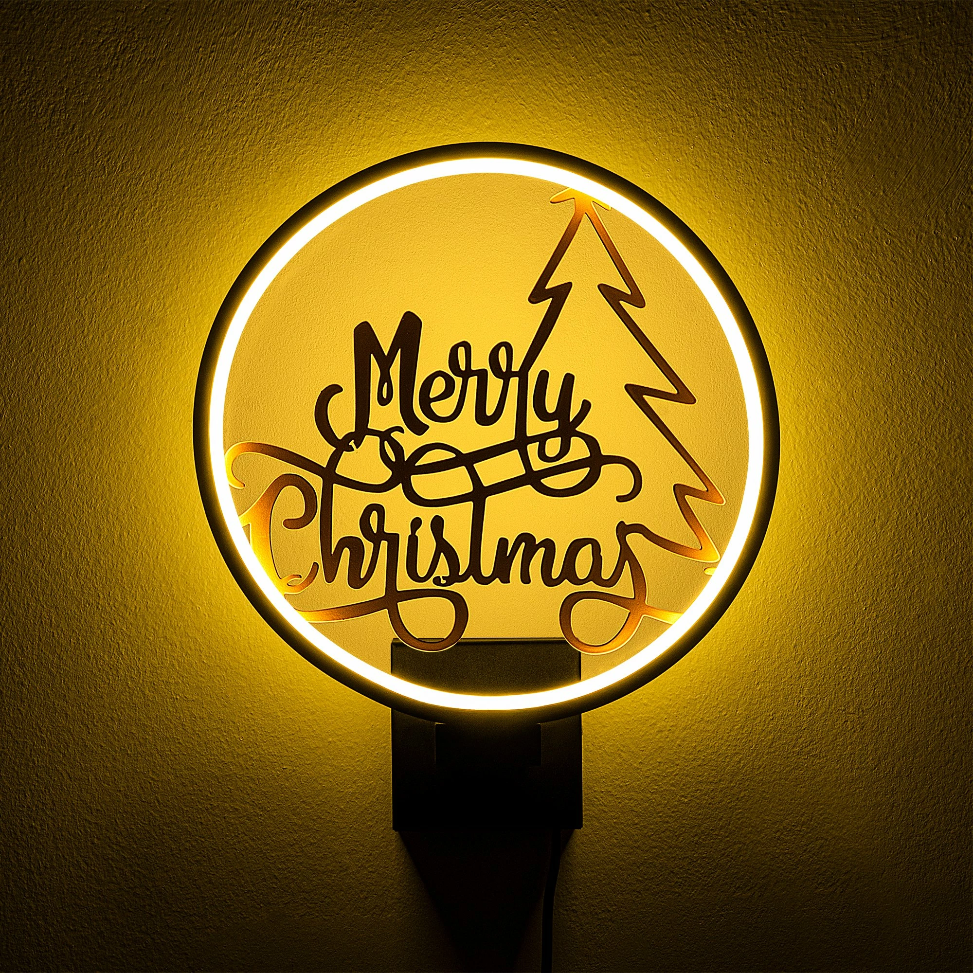 Llambë muri dekorative, ngjyrë e zezë dhe bakri, XMAS18