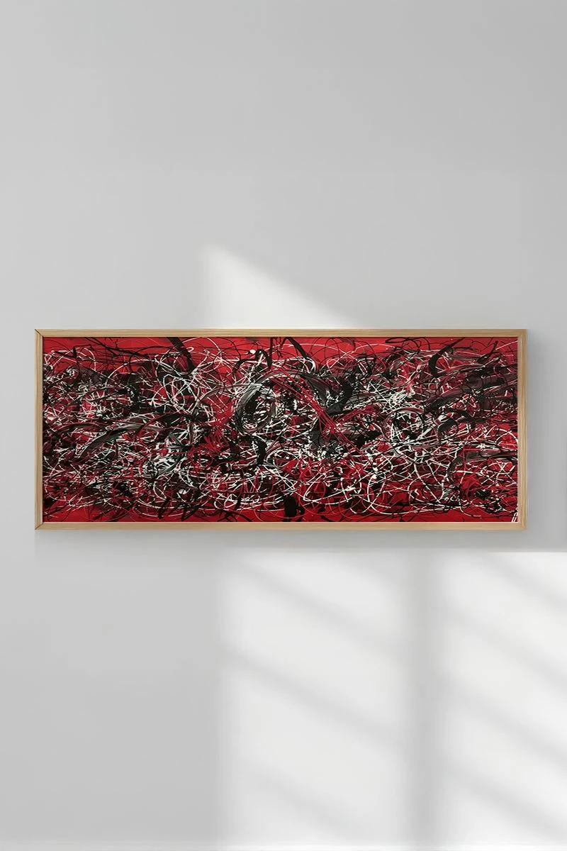 Pikturë dekorative me kornizë, Wallity, Artsmdfyty10-3370, shumëngjyrëshe, 33x70cm