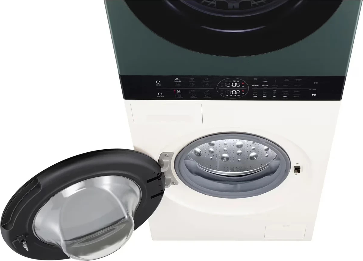 Lavatrice-tharëse kullë LG WT1210EGF 12/10 kg 1400 rpm WiFi, jeshile-bezhë