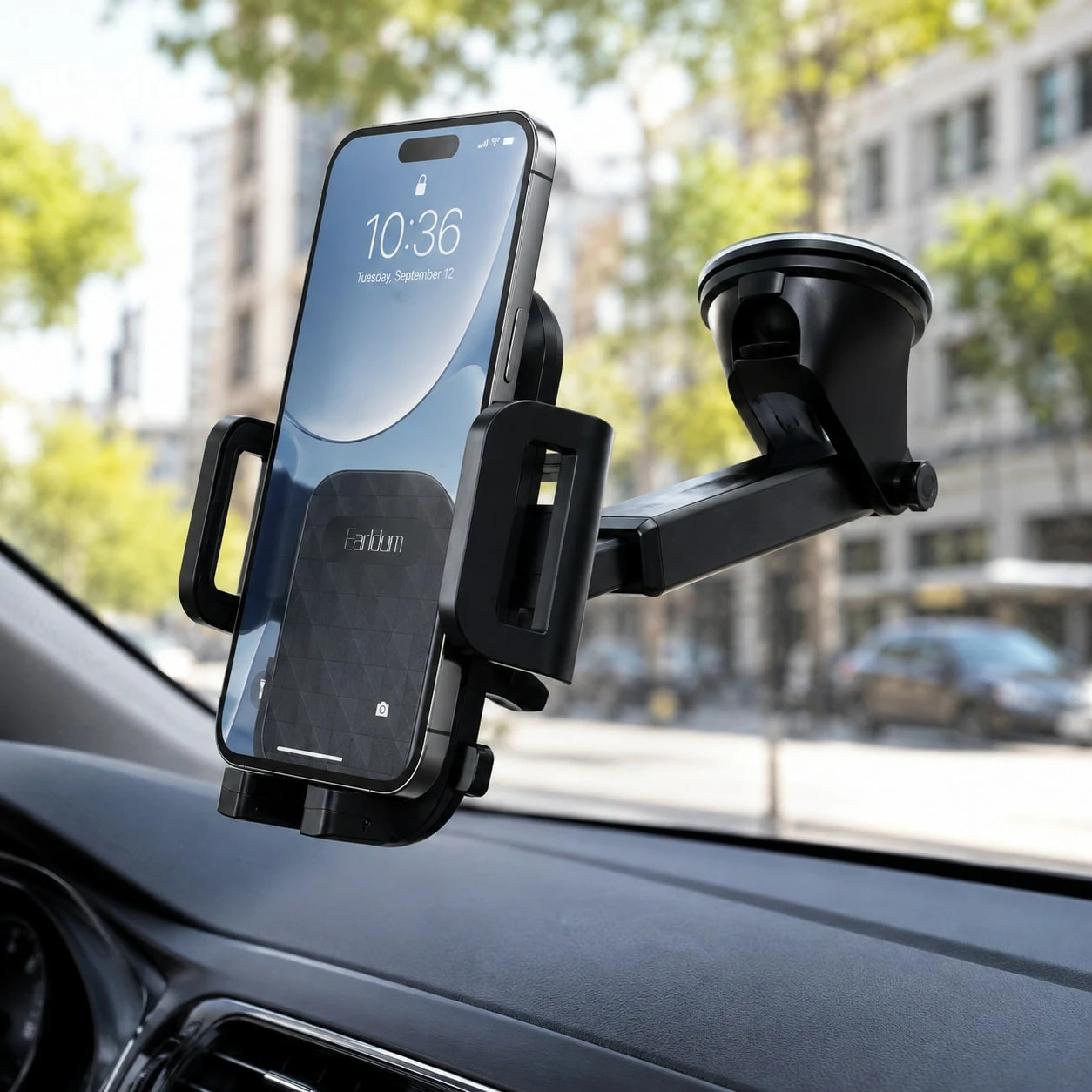 Mbajtëse Telefoni Earldom EH280 për Makinë me Suction Cup dhe 360°