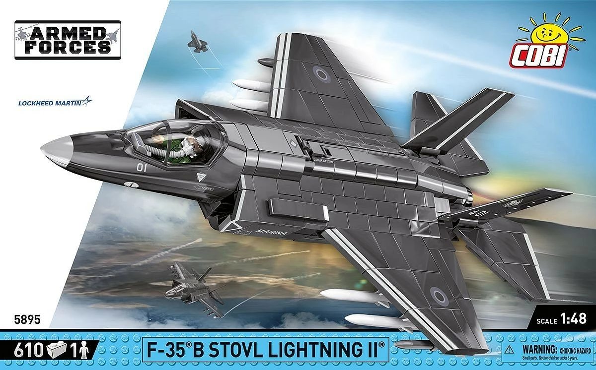 Set blloqesh Cobi Klocki F-35B Stovl Lightning II, 610 pjesë, gri