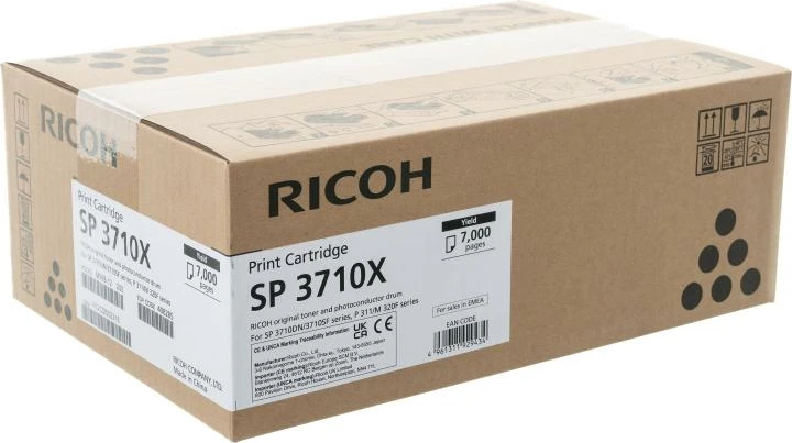 Toner, Ricoh, SP 3710X (408285), rendiment 5,500–8,800 faqe, i zi