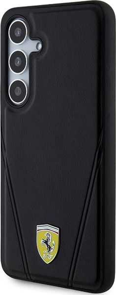 Mbështjellës Ferrari Hot Stamp V Lines MagSafe për Samsung Galaxy S24+, i zi