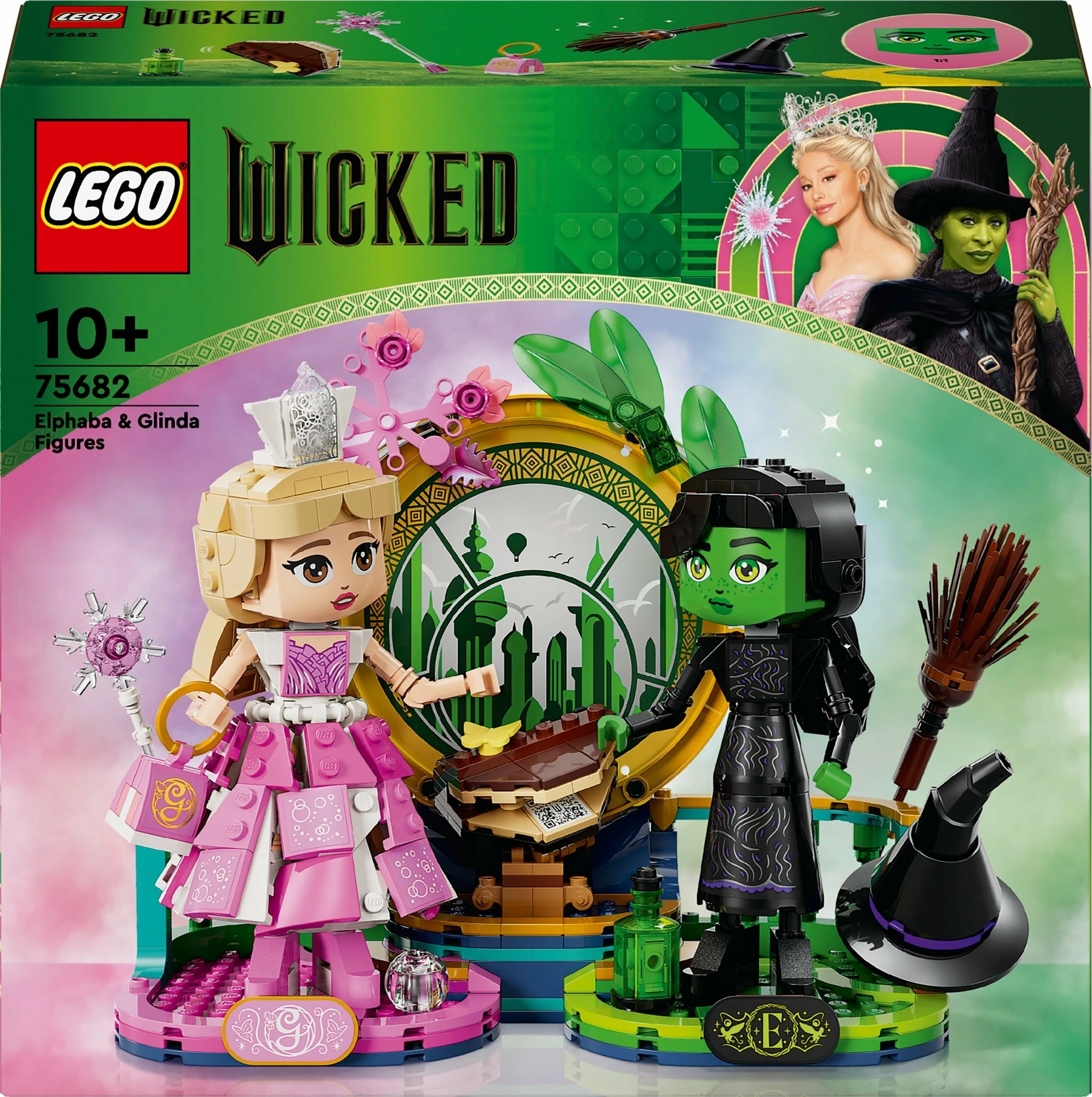 Set ndërtimi LEGO Wicked figurina Elphaba dhe Glinda 75682, 558 copë, 10+