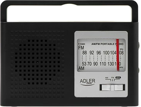 Radio portativ Adler AD1909 AM/FM, mono, 4 W, 3.5 mm jack, e zezë