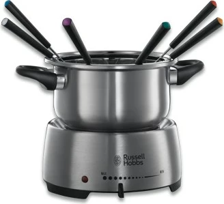 Fondue elektrik Russell Hobbs Fiesta, 2L, 1200W, 6 persona, inox/zi