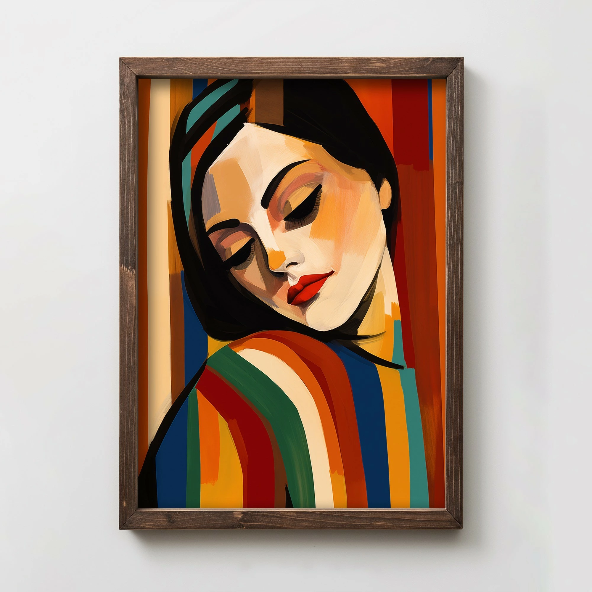 Pikturë dekorative me kornizë MDF, shumëngjyrëshe, TUN012-L, 35x47x2 cm