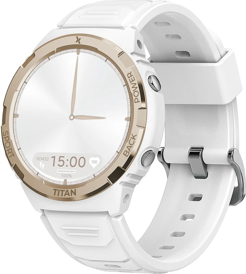 Smartwatch Maxcom FW100 Titan Valkiria, 1.3" AMOLED, Bluetooth, Bardhë