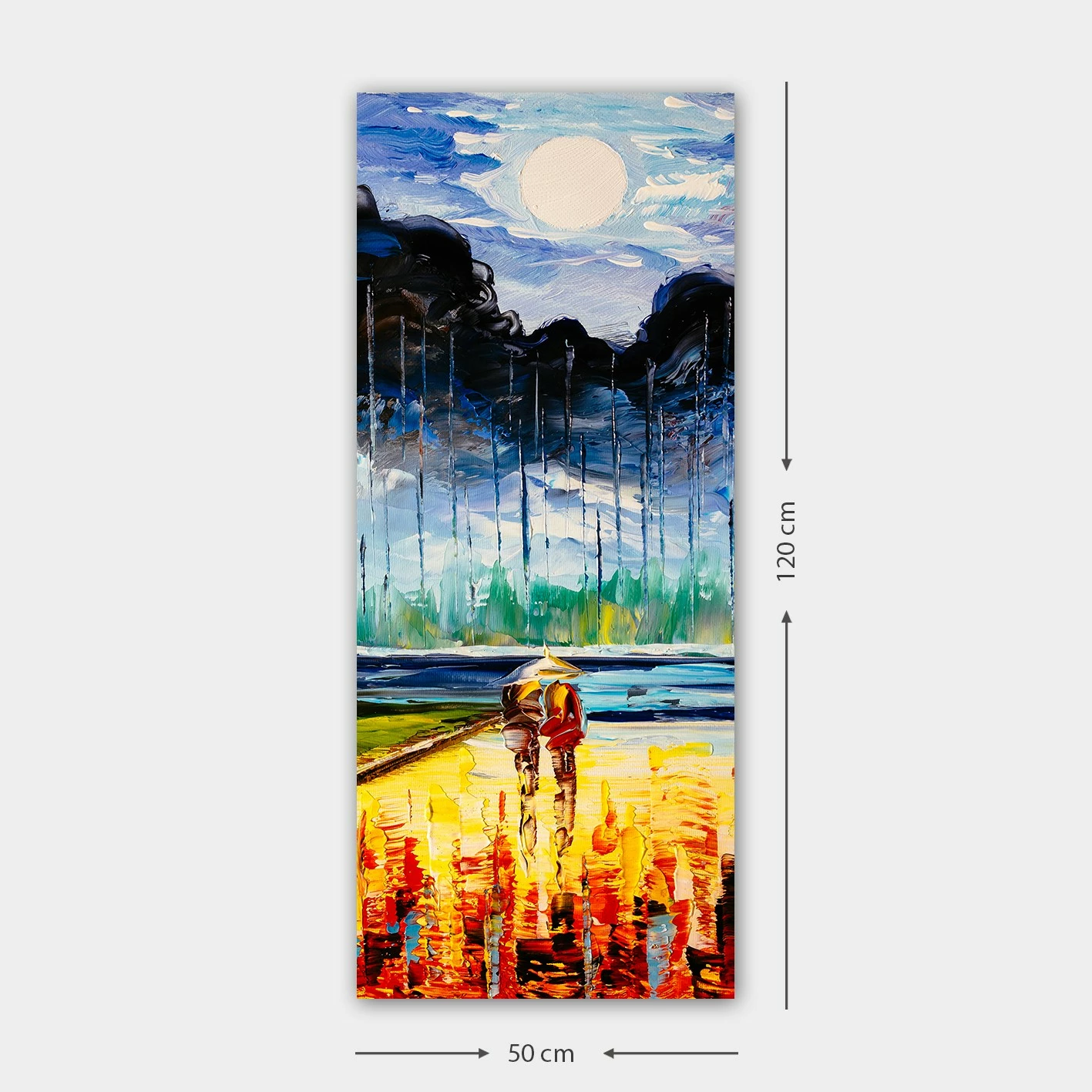 Pikturë dekorative në kanavacë, shumëngjyrëshe, DKY2613776050_50120, 50x120cm