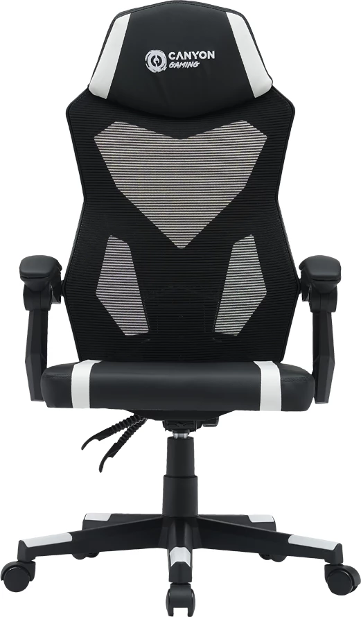 Karrige gaming CANYON Flow MCH01 mesh, 120 kg, e zezë/bardhë
