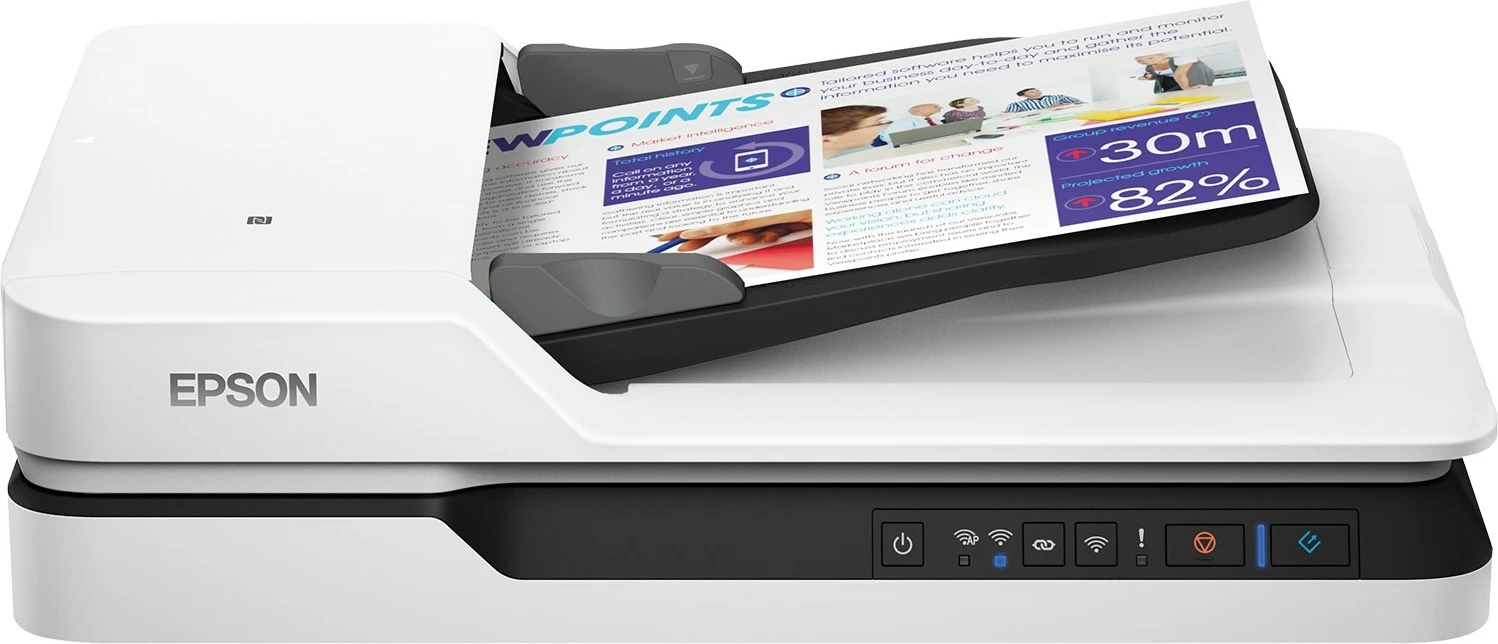Skaner Epson WorkForce DS-1660W, Wi-Fi, Duplex, ADF 50 fletë, 1200 DPI