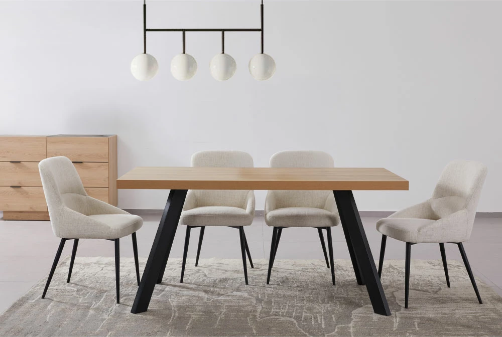 Tavolinë DRUVO, ngjyrë natyrale, 160x80x76