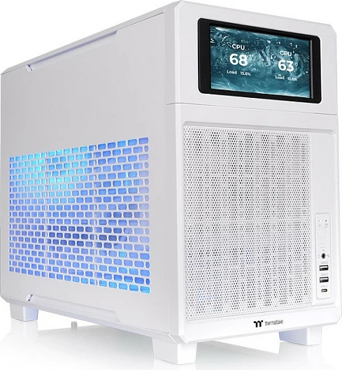 Kasë Thermaltake TR200, USB-C, Snow White e bardhë