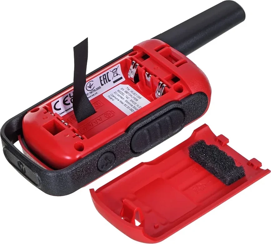 Walkie-talkie Motorola T42R PMR446, 16 kanale, rreze deri 4 km, set 2 copë, e kuqe
